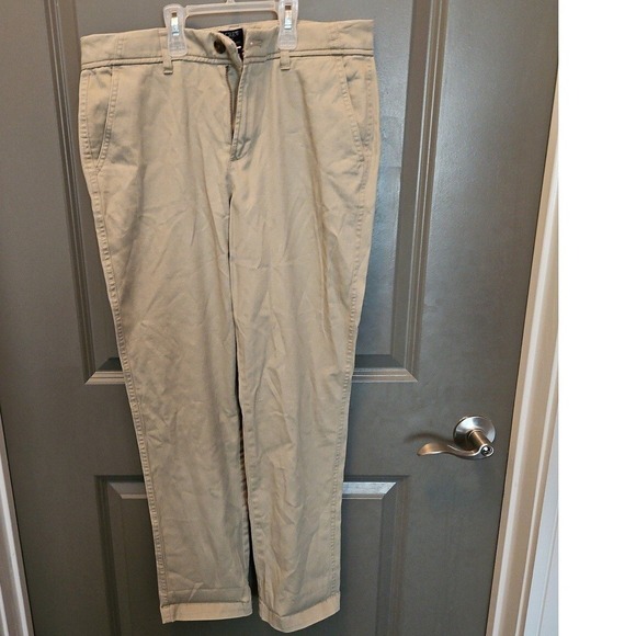 J.Crew Slim Chino‎ Pants Khaki Casual Everyday Comfort Cotton size 4 - Picture 1 of 7